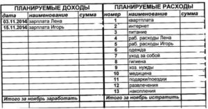 Как вести расходы и доходы семьи