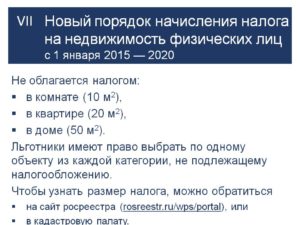 Площадь не облагаемая налогом на недвижимость